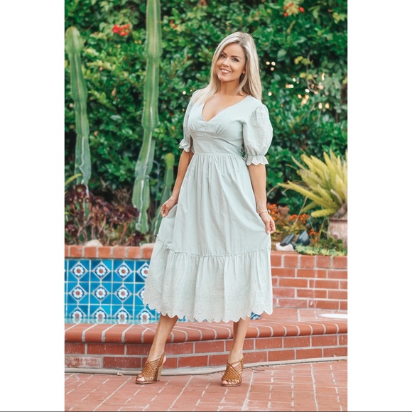 ✨ The Beatrice Midi Cotton Dress - Picture 3 of 6